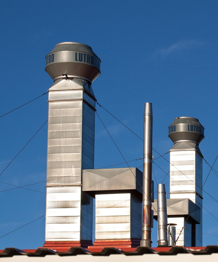 Colorful HVAC ducts with DCV sensor photo