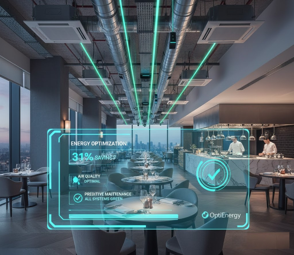 Colorful HVAC ducts with DCV sensor photo